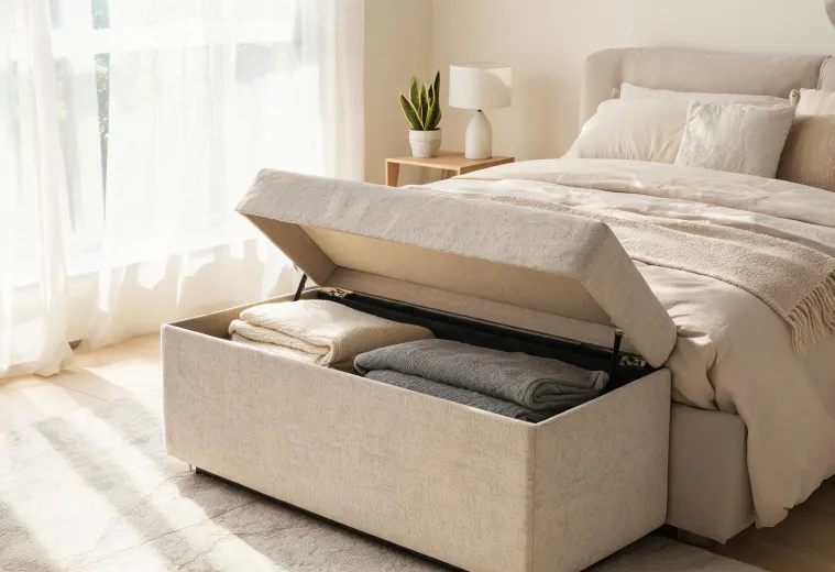 SONGMICS storage ottoman bench