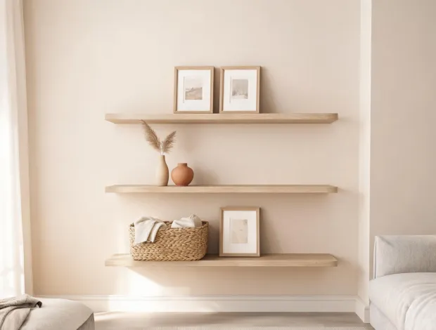 Living room decor shelf